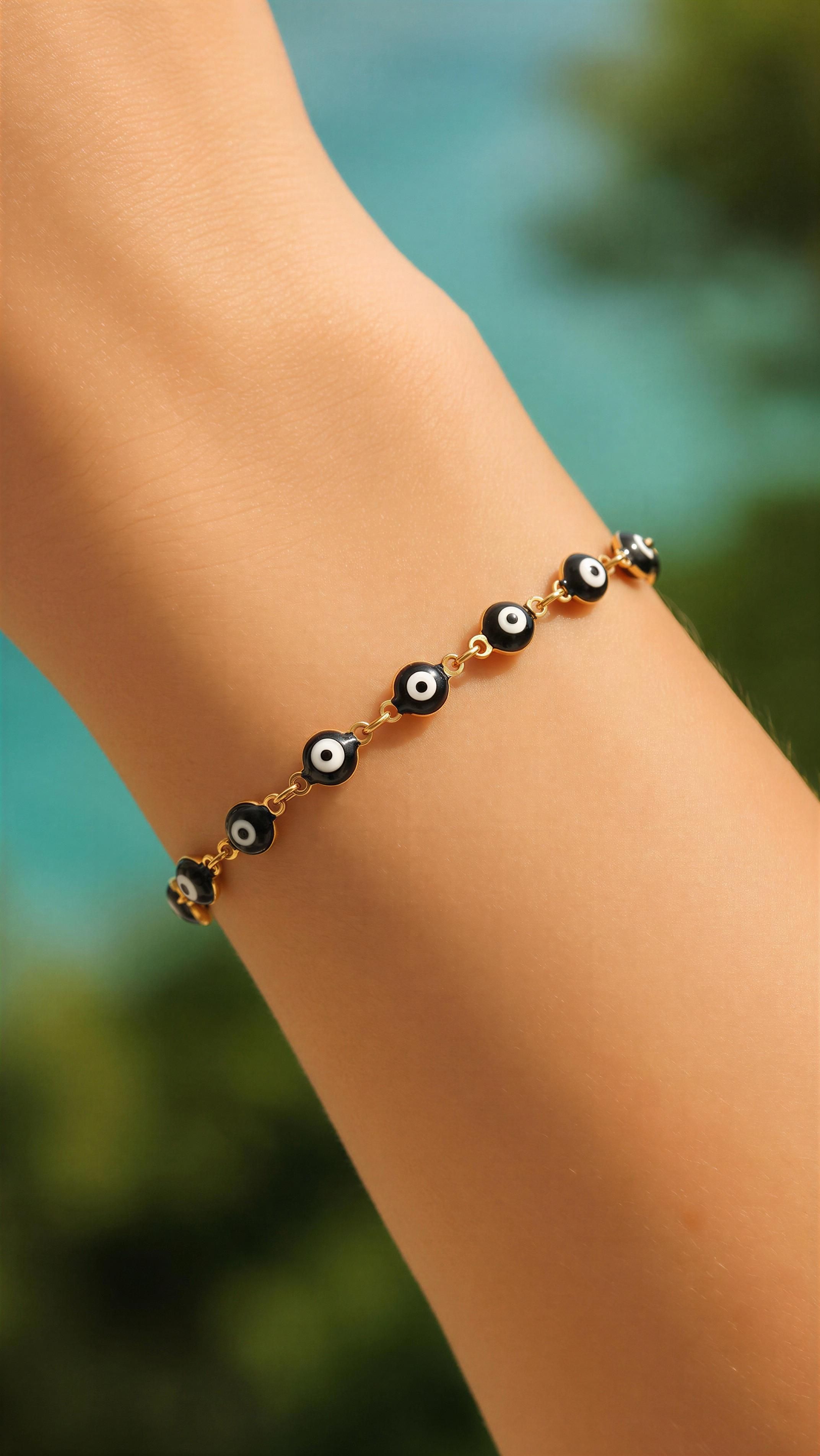 Unisex Stainless Steel Turkish Bangle Bracelet black