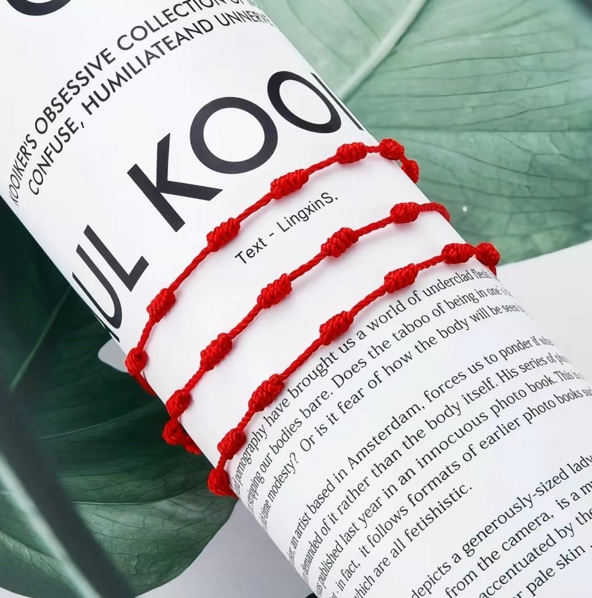 Red Seven-Knot Bracelet