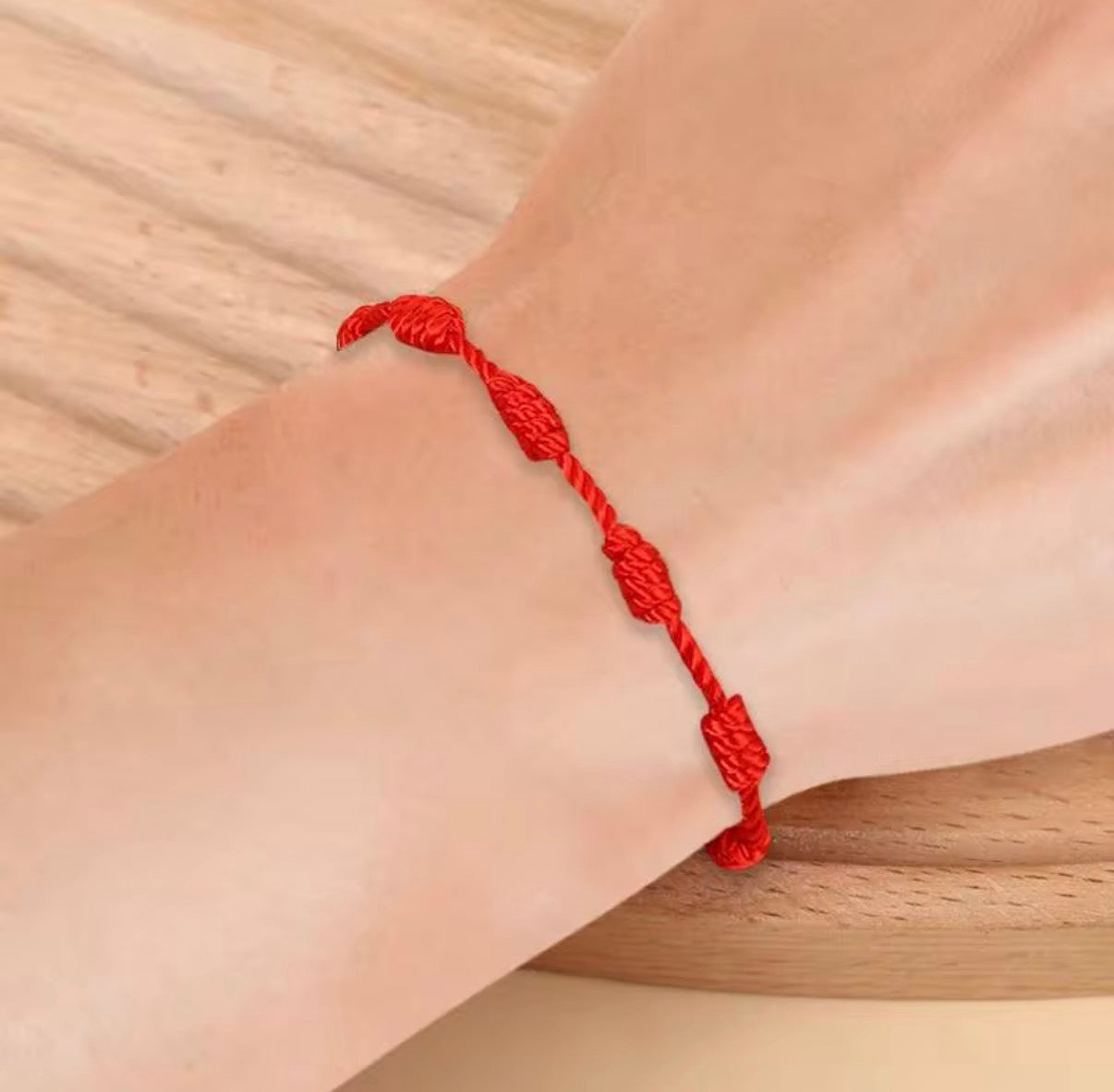Red Seven-Knot Bracelet