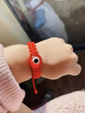 Red Luck Bracelet with Protective Eye for Children