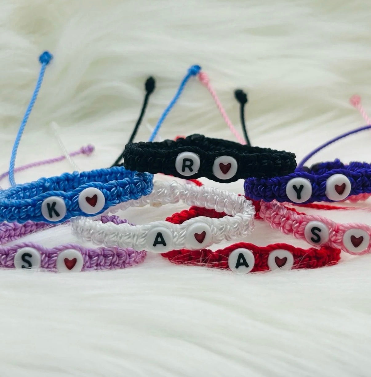Personalized Rope Friendship Bracelets with Initials