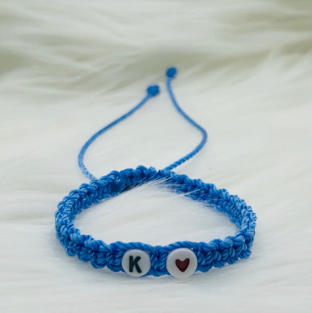 Personalized Rope Friendship Bracelets with Initials