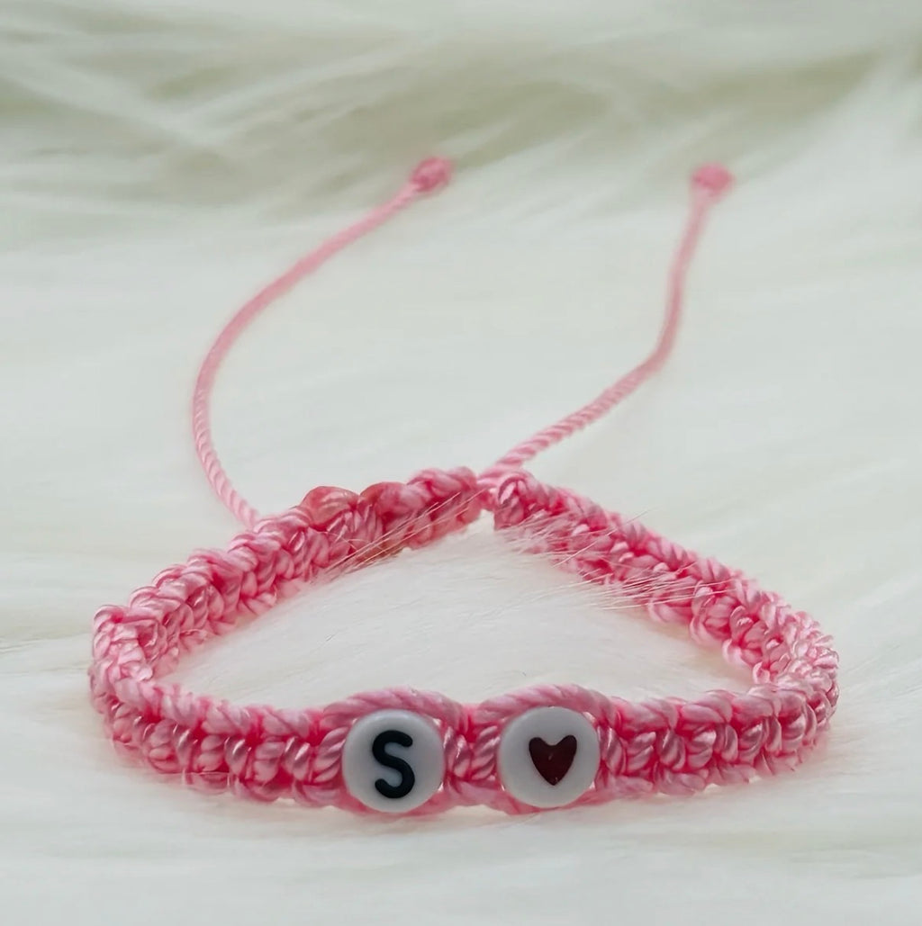 Personalized Rope Friendship Bracelets with Initials