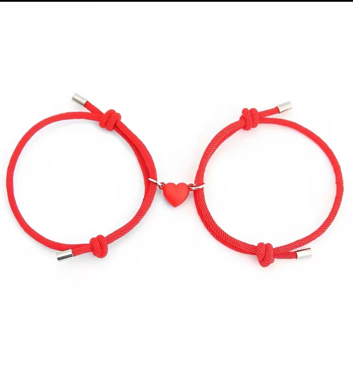Magnetic Heart Couple Bracelet Set Adjustable Gift
