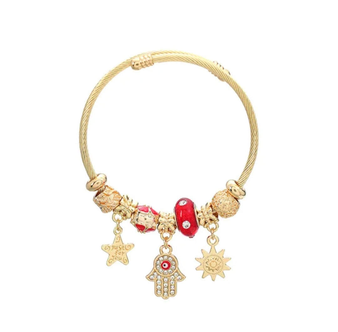 Stainless steel bracelet for women, an ideal gift. Evil eye, red eye, blue eye