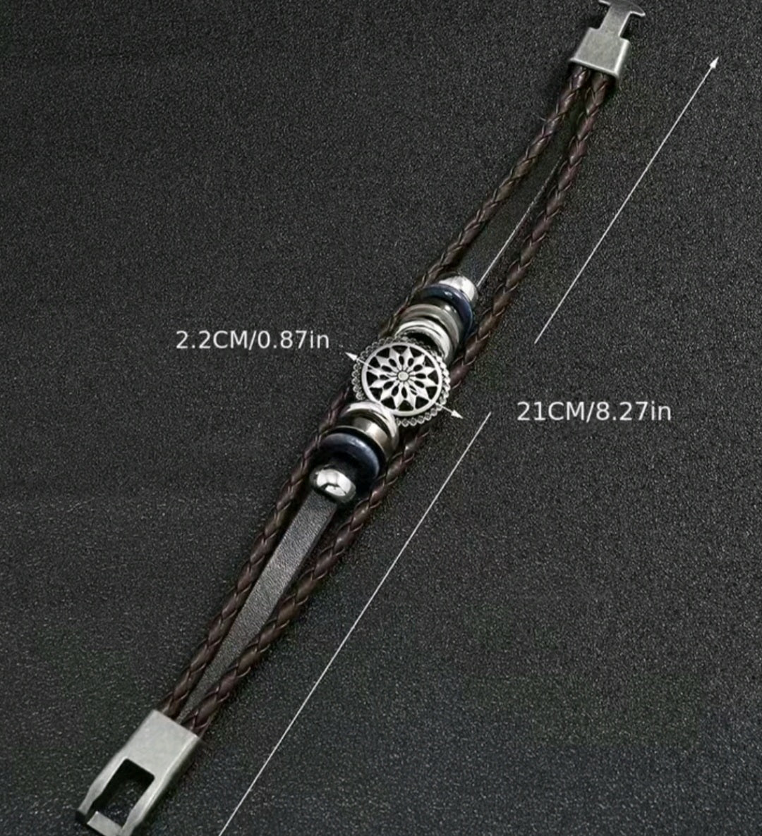 Pulseras para hombre de cuero pulseras para detalles para hombre