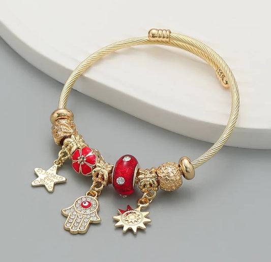 Stainless steel bracelet for women, an ideal gift. Evil eye, red eye, blue eye